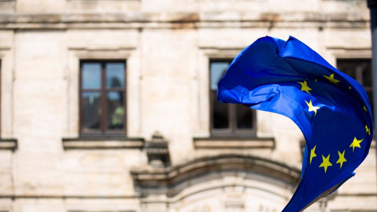 Foto av EU flagget